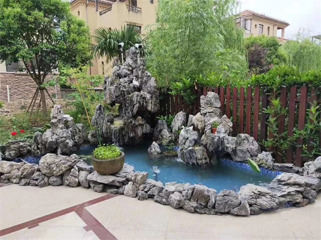 郴州庭院假山鱼池制作方法